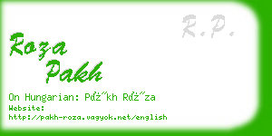 roza pakh business card